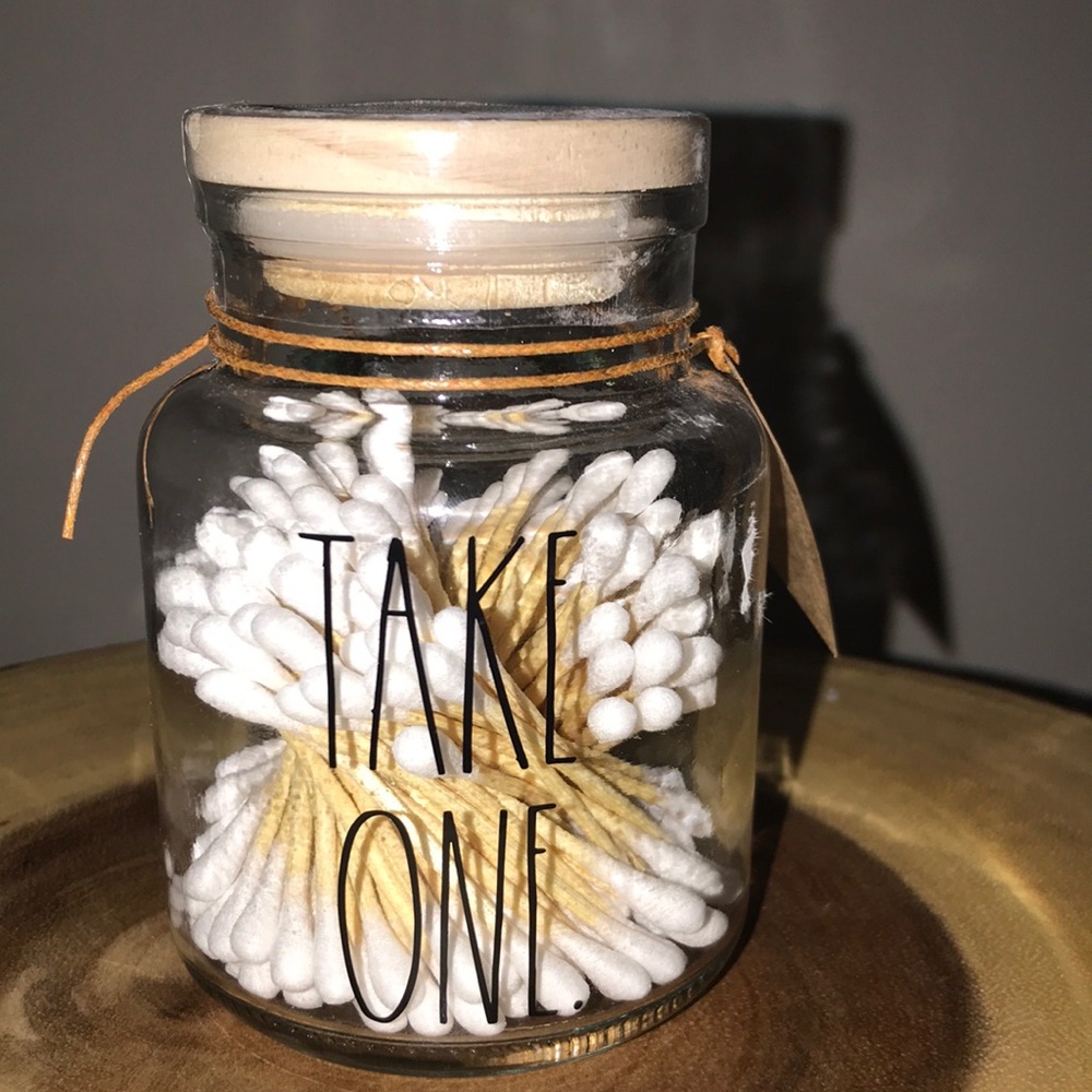 Rae Dunn Take One glass jar